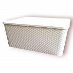 CANASTO RATTAN GIGANTE CON TAPA PLASTICO OFERTA X 3 UNIDADES(58X48X24CM)