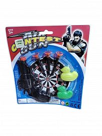 PISTOLA LANZA DARDOS CON PATITOS EN BLISTER