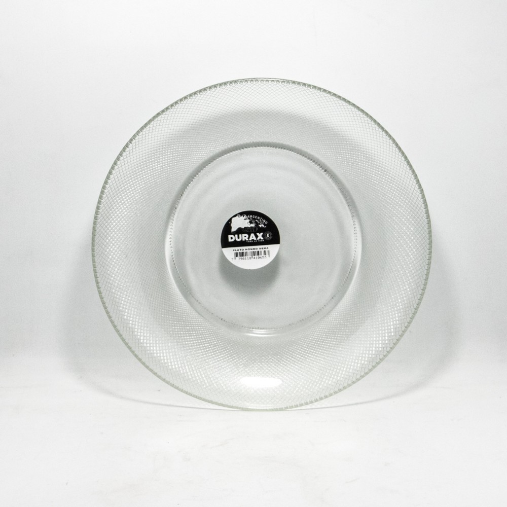 PLATO VIDRIO HONDO GEMA DURAX 22CM