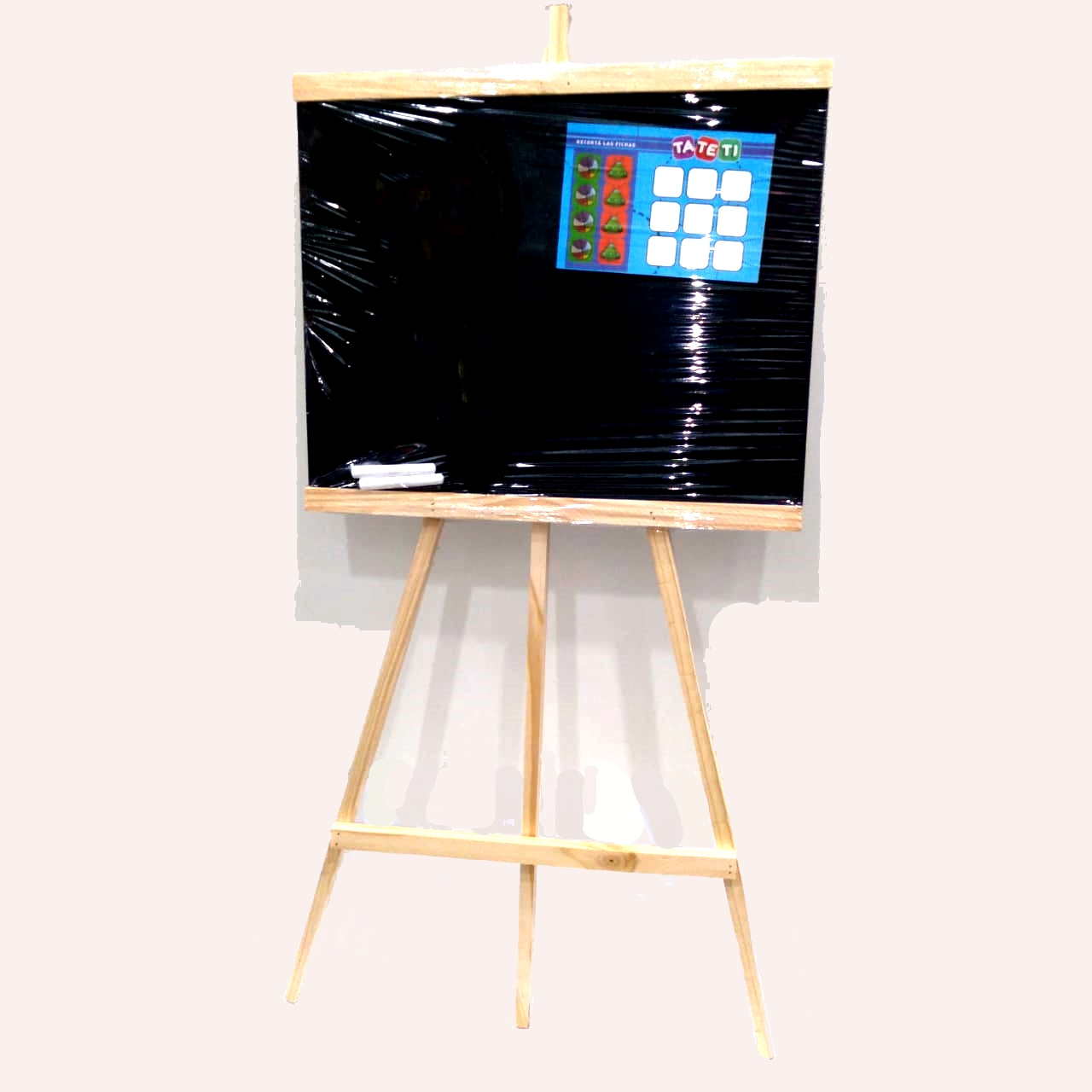 PIZARRON MADERA CON PIE GRANDE 94x46CM