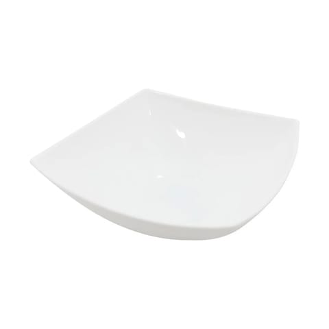 COMPOTERA CUADRADA OPALINA 16CM LINEA BLANCO