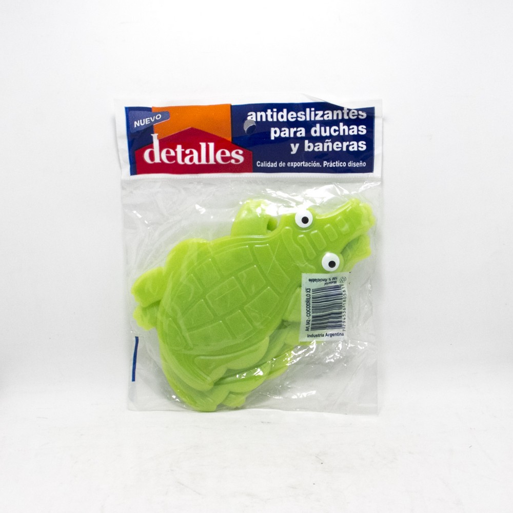 TOPES ANTIDESLIZANTES PARA DUCHA FORMA COCODRILO X 3 UNIDADES