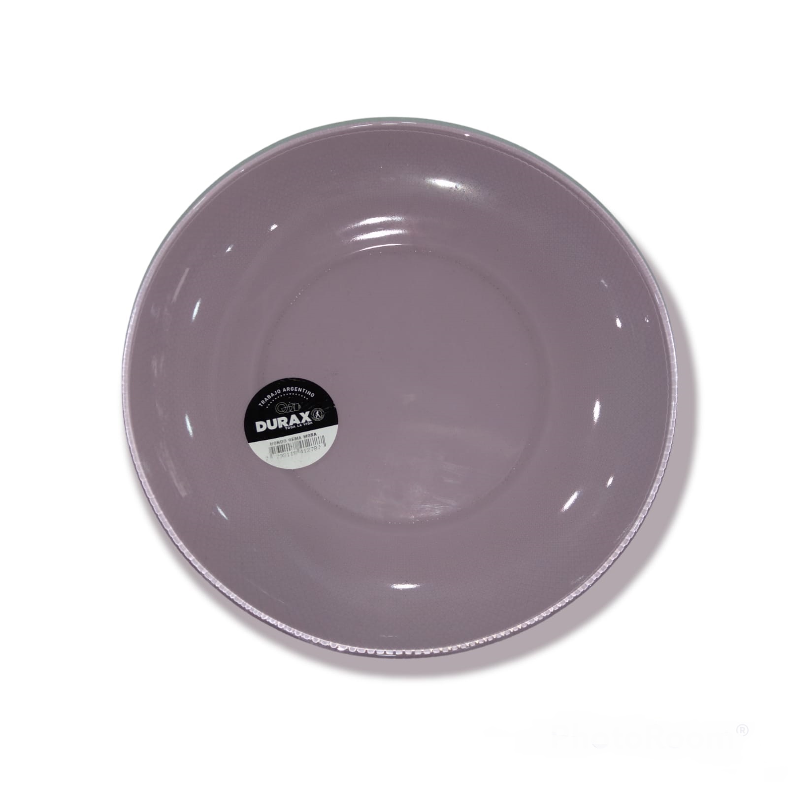 PLATO VIDRIO HONDO GEMA COLOR DURAX 22CM