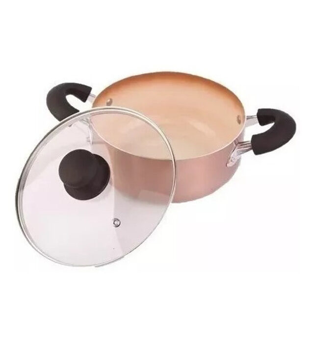 CACEROLA ANTIADHERENTE HUDSON COLOR COLOBRE N*20