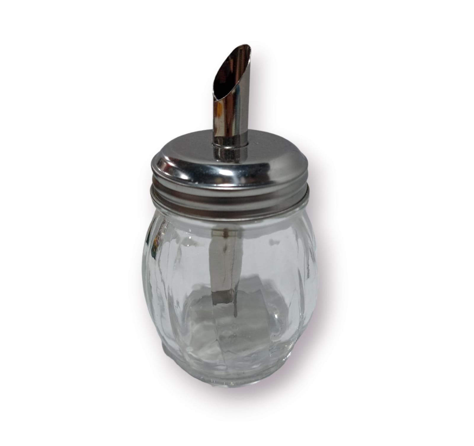 AZUCARERA VIDRIO LABRADA CHICA CON PICO VERTEDOR 11CM