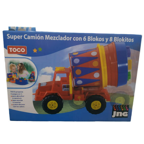 CAMION MEZCLADOR CON BLOQUES DIDACTICOS EN CAJA