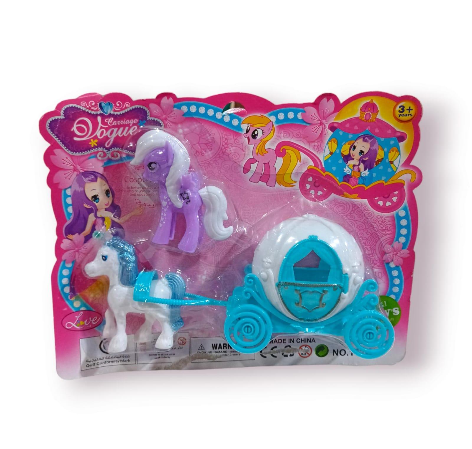 PONY X 2 UNIDADES CON CARRUAJE EN BLISTER
