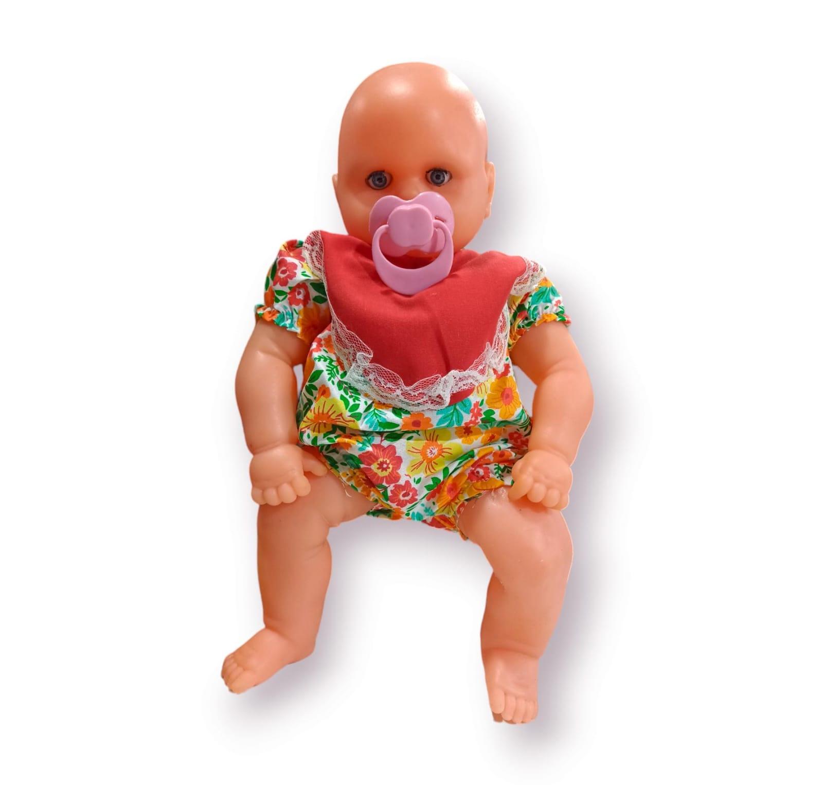 BEBE CON ROPITA Y CHUPETE EN BOLSA 45CM