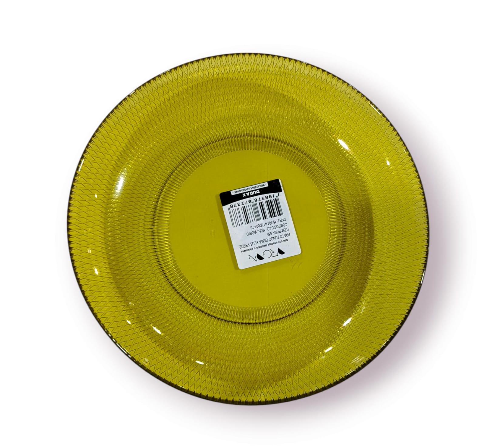 PLATO HONDO GEMA PLUS VERDE DURAX 22CM