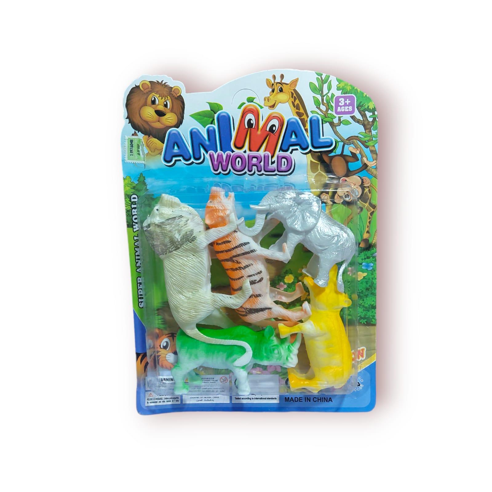 ANIMALES DE LA SELVA X 5 UNIDADES EN BLISTER 27CM