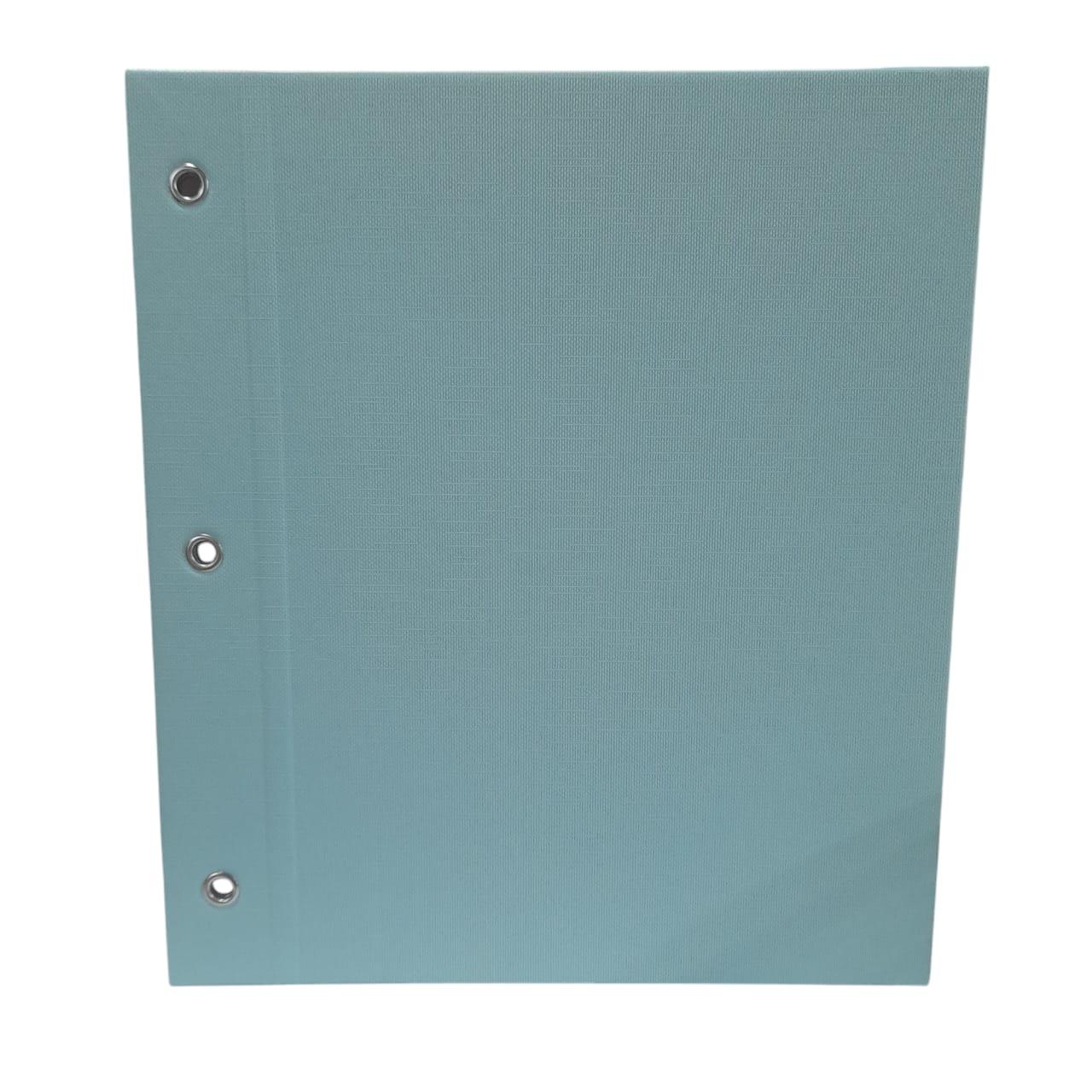 CARPETA N*3 2 TAPAS FORRADA VERDE PASTEL