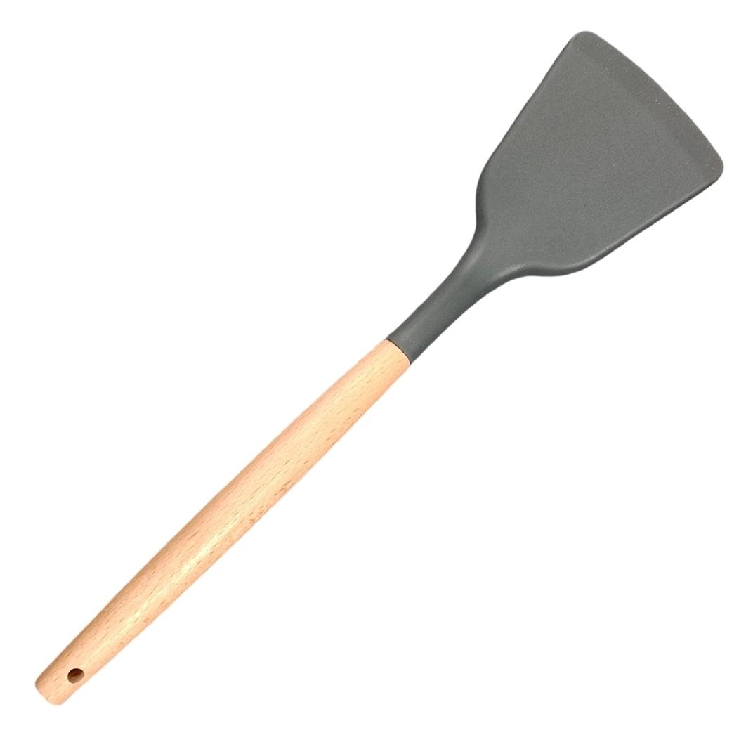 ESPATULA DE SILICONA Y MANGO MADERA