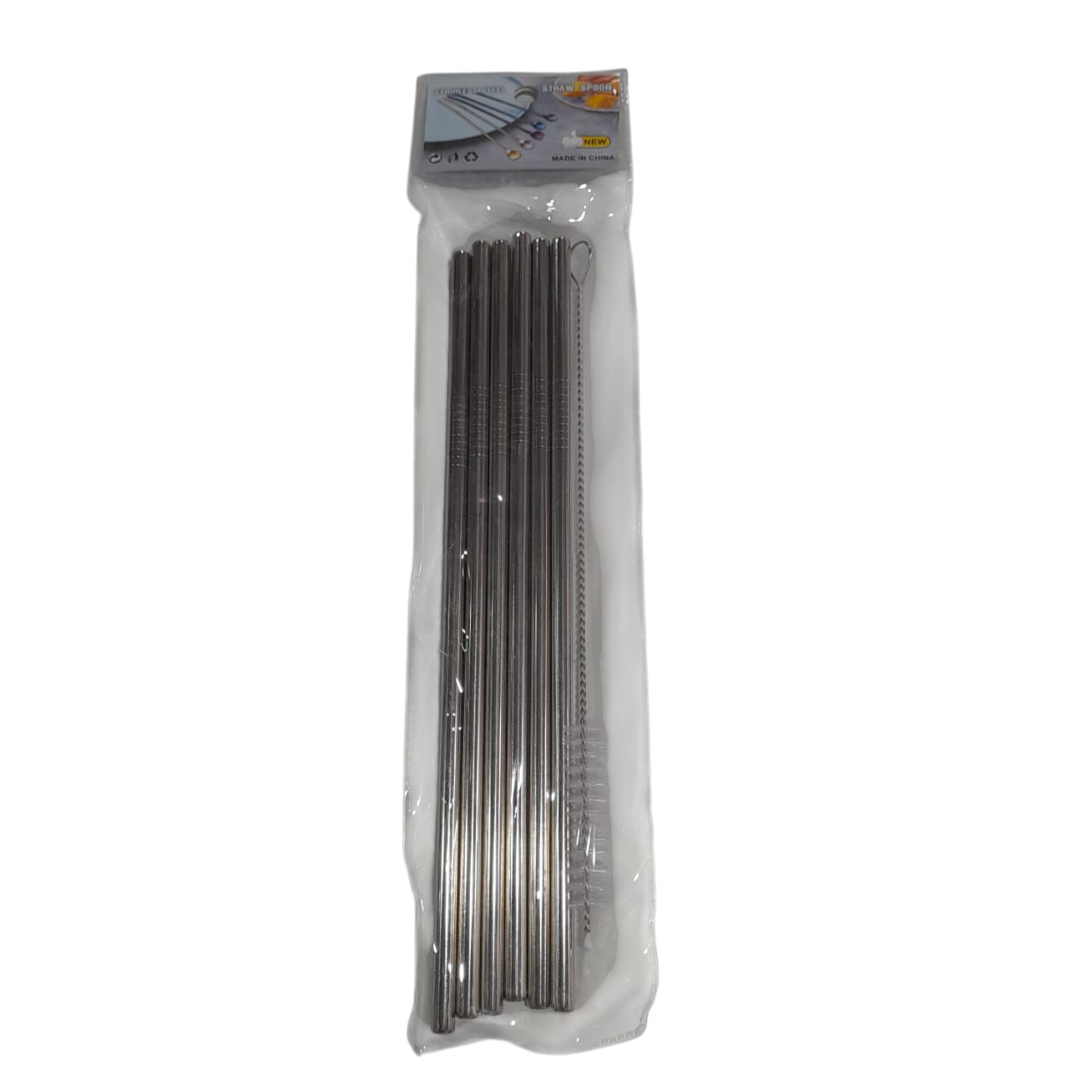 SORBETES ACERO INOXIDABLE X 6 UNIDADES EN BOLSA