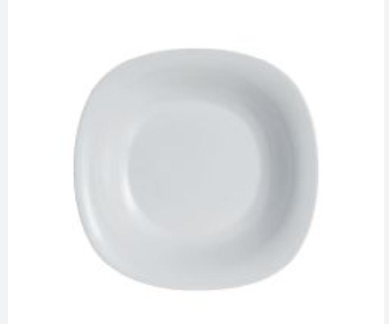 PLATO PLAYO OPALINA LINEA CARINE CUADRADO BLANCO 27CM