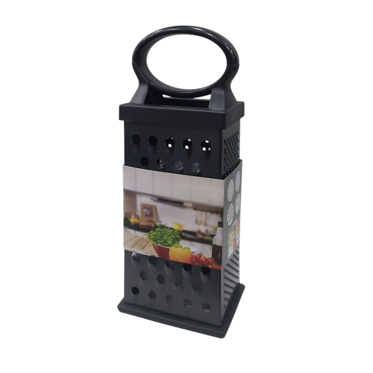 RALLADOR 4 CARAS METALICO NEGRO