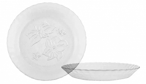 PLATO VIDRIO HONDO DURAX ORQUIDEA 21CM