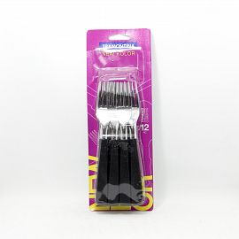 TENEDOR TRAMONTINA X 12 UNIDADES NEGRO EN BLISTER