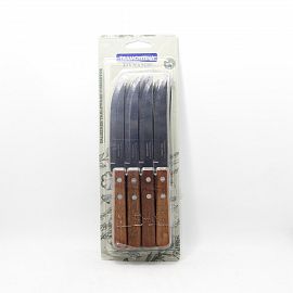 CUCHILLO TRAMONTINA X 12 UNIDADES MANGO MADERA EN BLISTER