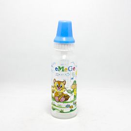 MAMADERA PLASTICA CON TETINA Y CAPUCHON ESTAMPADA 250ML