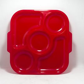 BANDEJA COPETINERA PLASTICA CON 5 CAVIDADES 27CM