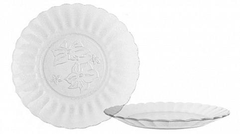 PLATO VIDRIO PLAYO ORQUIDEA DURAX 23CM