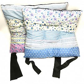 CUBRE SILLAS DOBLE DE TELA ESTAMPADO 40CM