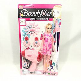 MUÑECA CON ACCESORIOS DE BELLEZA EN BLISTER 27CM