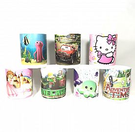 TAZA PLASTICA ESTAMPADA INFANTIL RECTA 10CM