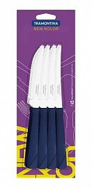 CUCHILLO TRAMONTINA X 12 UNIDADES AZUL EN BLISTER