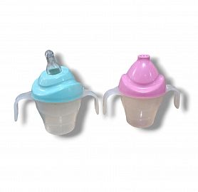 VASO SORBITO CON TETINA PLASTICO VARIOS COLORES 