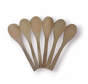 CUCHARA MADERA X 6 UNIDADES 17CM