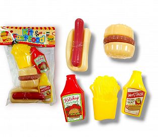 SET DE COMIDAS FAST FOOD EN BOLSA 10CM