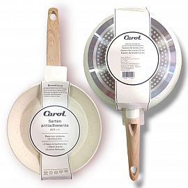SARTEN ANTIADHERENTE EFECTO GRANITO CAROL COLOR BEIGE N*24