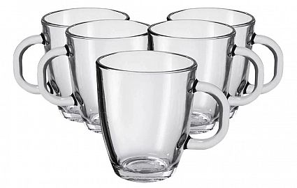 TAZA VIDRIO RIGOLLEAU AMANECER 370ML TRANSPARENTE