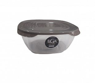 TUPPER HERMETICO PLASTICO CUADRADO 0.75LTS